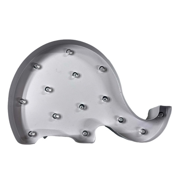 NWT Zara Kids White Metal Elephant LED Retro Light Decor - Picture 2 of 5